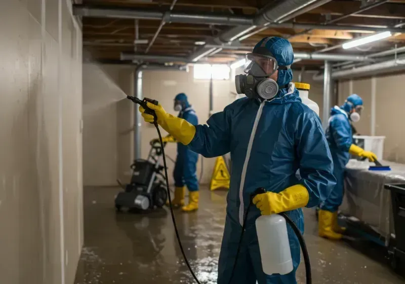 Basement Sanitization and Antimicrobial Treatment process in Dunn, NC